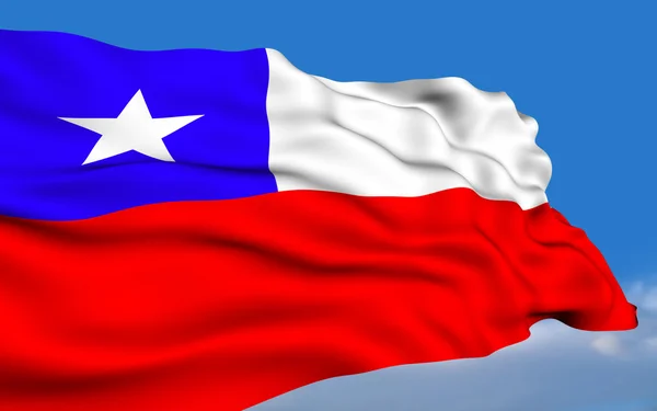 Chilenska flaggan — Stockfoto