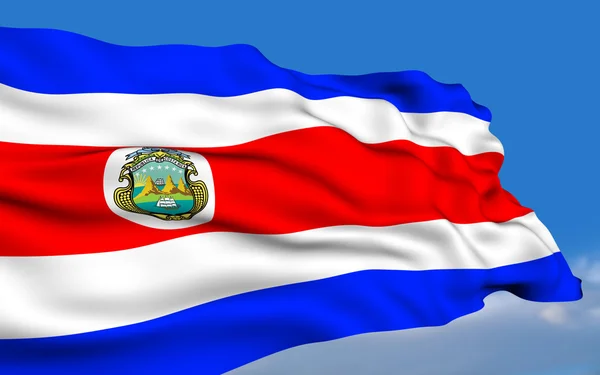 Costa-Ricanische Flagge — Stockfoto