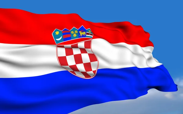 Bandera croata — Foto de Stock