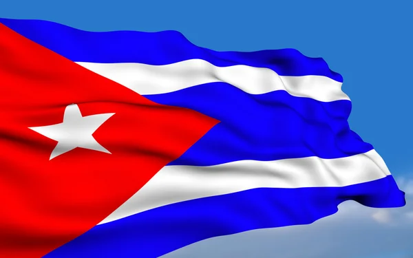 Kubanska flaggaキューバの国旗 — ストック写真
