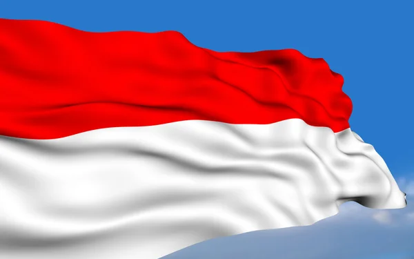 Indonesisk flagg — Stockfoto