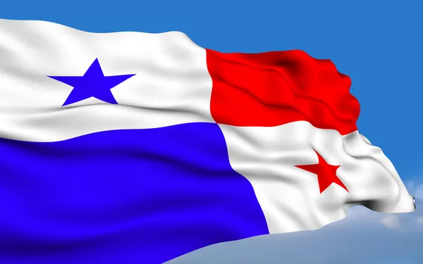 Панамським прапором — стокове фото