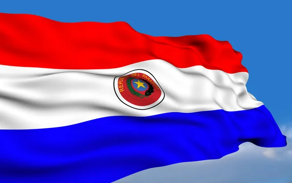 Paraguayi zászló — Stock Fotó