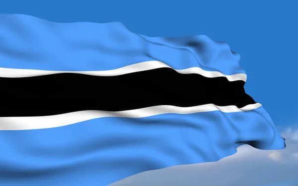 Bendera Botswana — Stok Foto