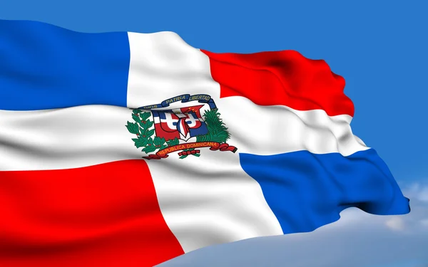 Доминиканский флаг — стоковое фото