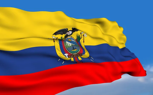 Bandeira equatoriana — Fotografia de Stock