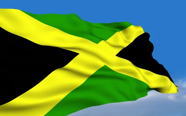 Jamajský vlajka — Stock fotografie