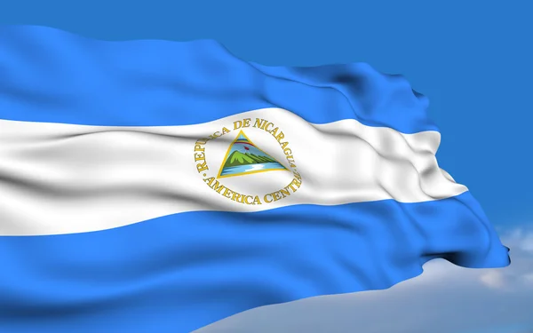Nicaraguan flag — Stock Photo, Image