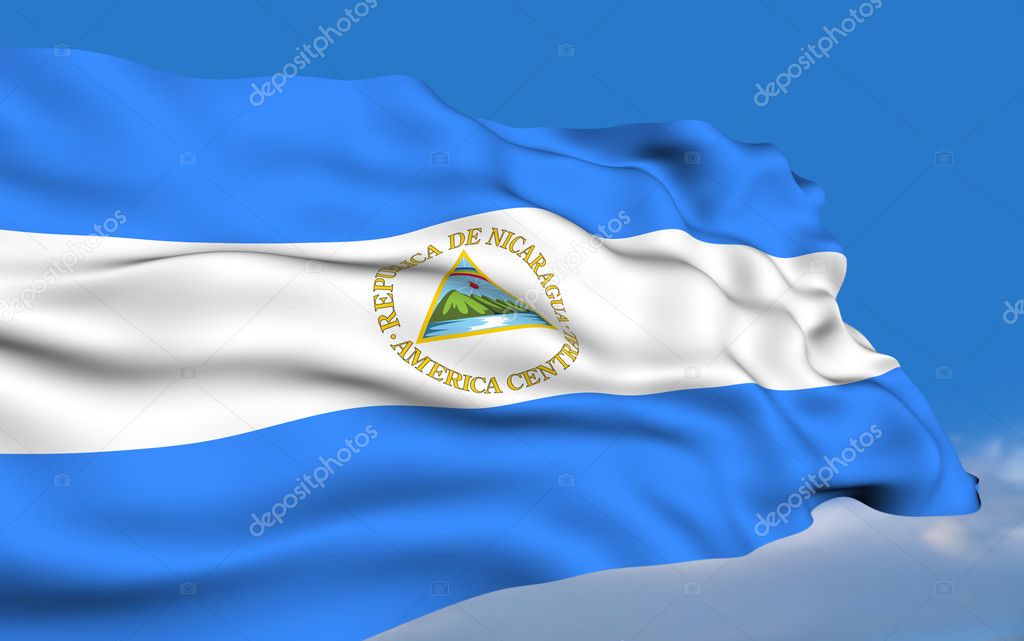 Nicaraguan flag Stock Photo by ©Anton_Sokolov 1419780