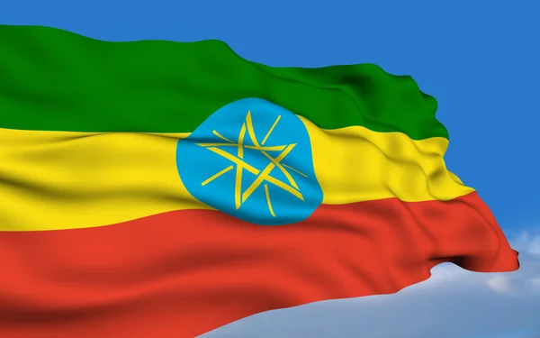 Drapeau éthiopien — Photo