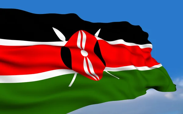 Kenyan Flag — Stock Photo, Image