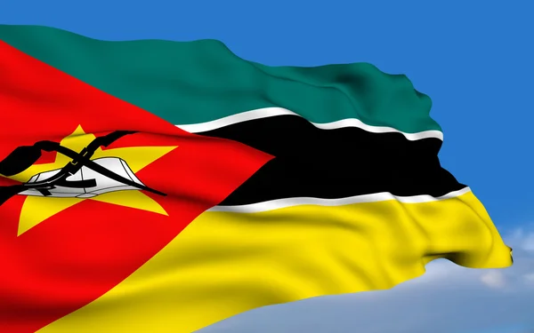 Флаг Мозамбика — стоковое фото