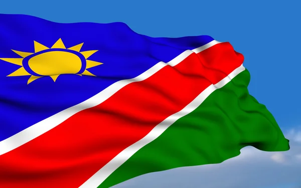 Прапор Намібії — стокове фото