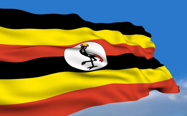 Ουγκάντα σημαία — Φωτογραφία Αρχείου