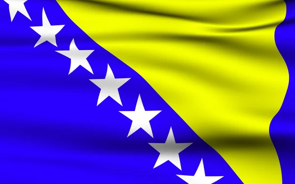 Bendera Bosnia dan Herzegovina — Stok Foto