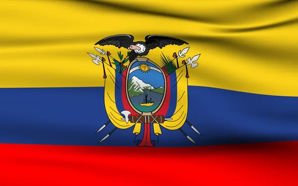 Bandeira equatoriana — Fotografia de Stock