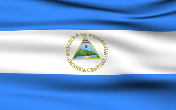 Nicaraguas flagga — Stockfoto