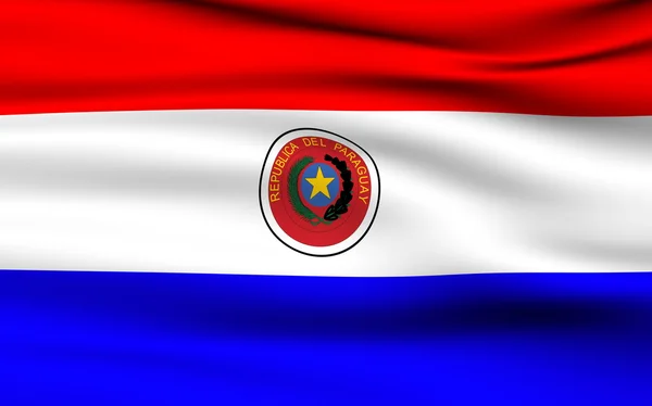 Paraguays flagga — Stockfoto