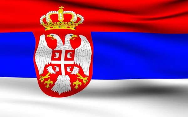 Flaga serbska. — Zdjęcie stockowe
