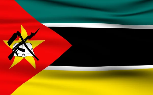 Vlajka Mosambiku — Stock fotografie