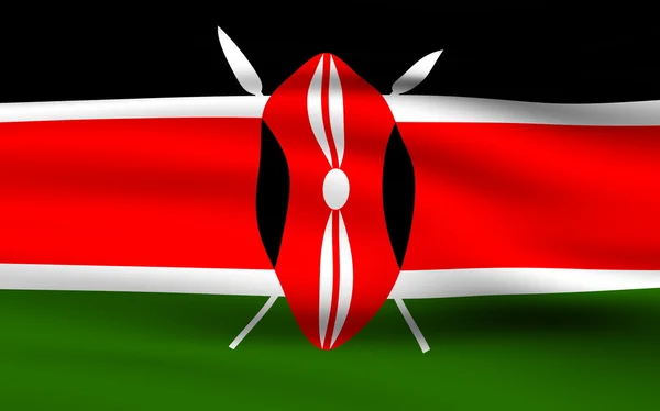 Кенійський прапор — стокове фото