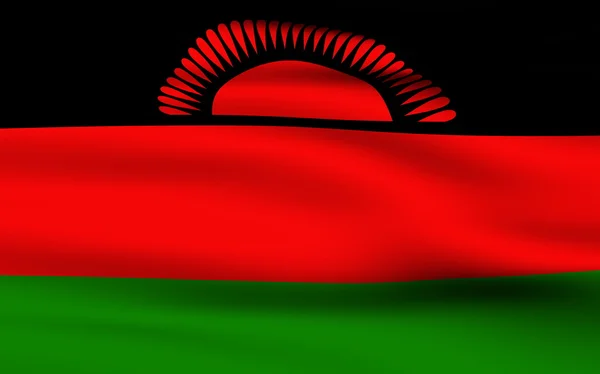Malawische Flagge — Stockfoto