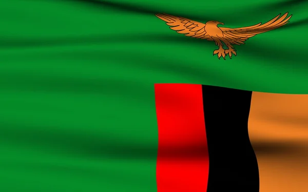 Sambische Flagge — Stockfoto