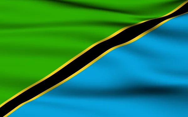 Tansanische Flagge — Stockfoto
