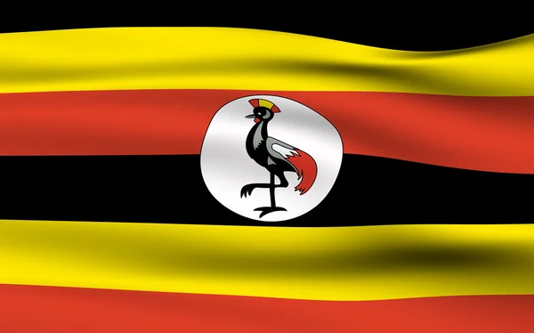 Угандійський прапор — стокове фото