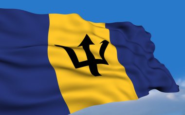 Barbadian flag clipart