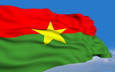 Burkinabe flag clipart