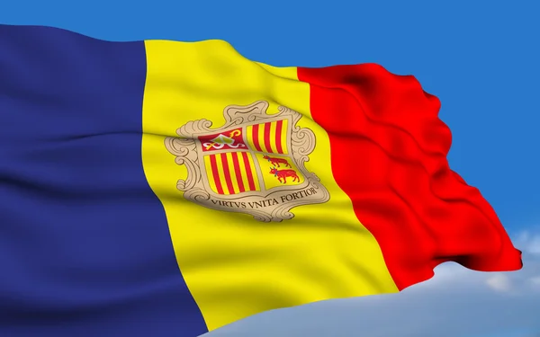 Andorran lippu — kuvapankkivalokuva