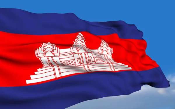 Kambodschanische Flagge — Stockfoto
