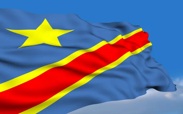 Bandiera congolese — Foto Stock