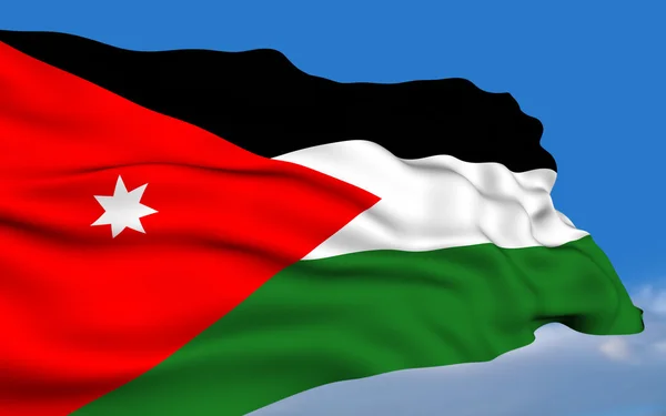 Jordanian flag — Stock Photo, Image