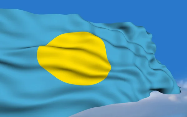 Palauan vlajka — Stock fotografie