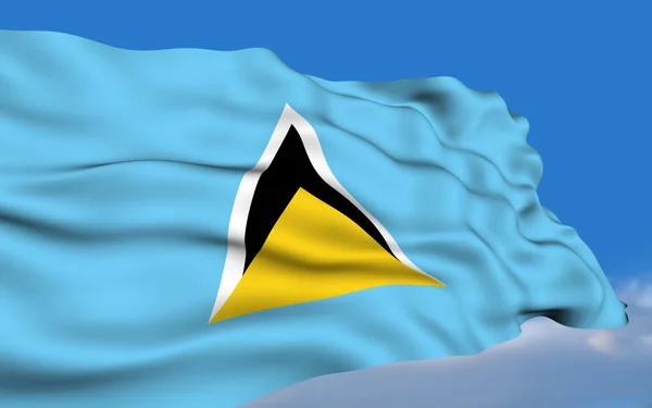 Saint Lucian flag — Stock Photo, Image