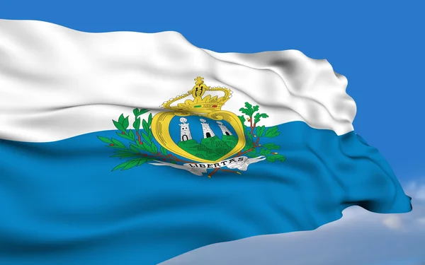 Flaga San Marino — Zdjęcie stockowe