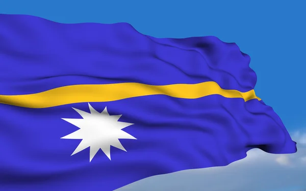 Nauruština vlajka — Stock fotografie
