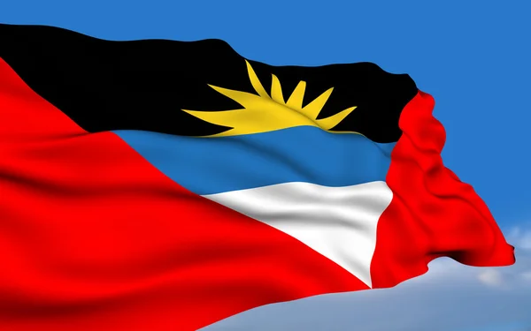 Bandeira antiguan e barbudan — Fotografia de Stock