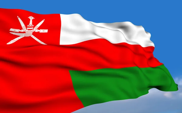 Flaga Omanu — Zdjęcie stockowe