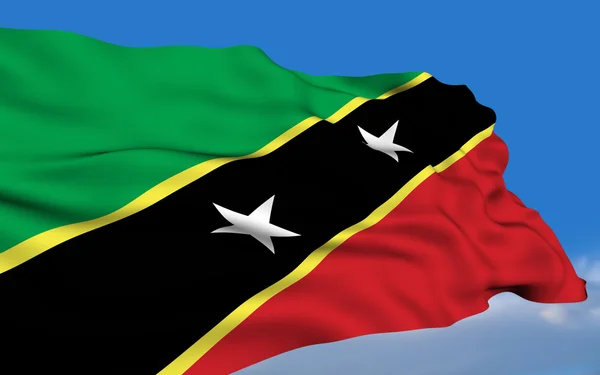 Bandera de Kittitian y Nevisian —  Fotos de Stock