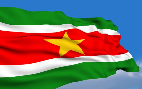 Bandiera Surinamese — Foto Stock