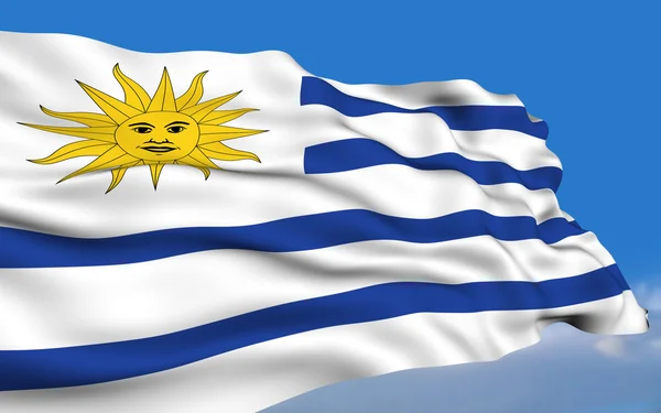 Uruguayan flag — Stock Photo, Image