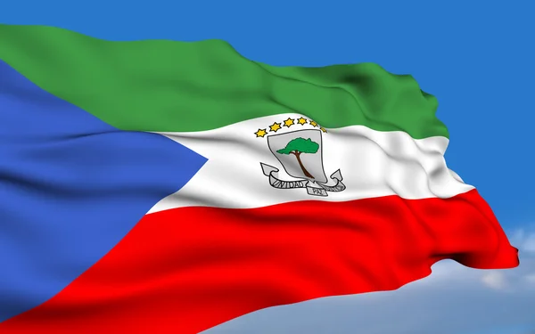 Прапор Екваторіальної гвінейський — стокове фото