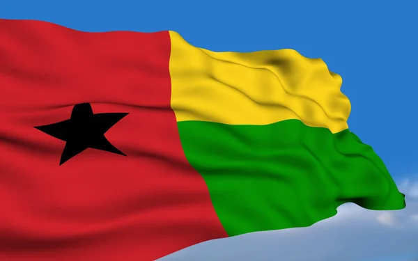 Guinea-Bissau Flagg – stockfoto