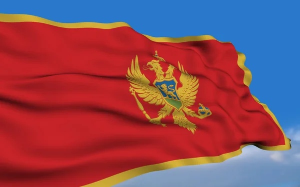 Bandiera montenegrina — Foto Stock