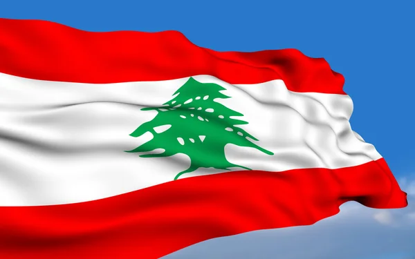 Bandera libanesa — Foto de Stock