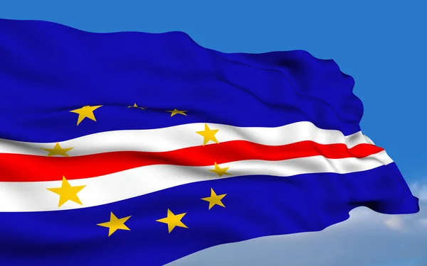 Cape Verdean flag — Stock Photo, Image