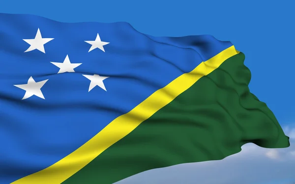 Flaga Wysp Salomona — Zdjęcie stockowe